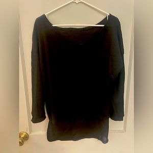 Womens black sweater, size XL  it’s is not completely sheer. High low sweater